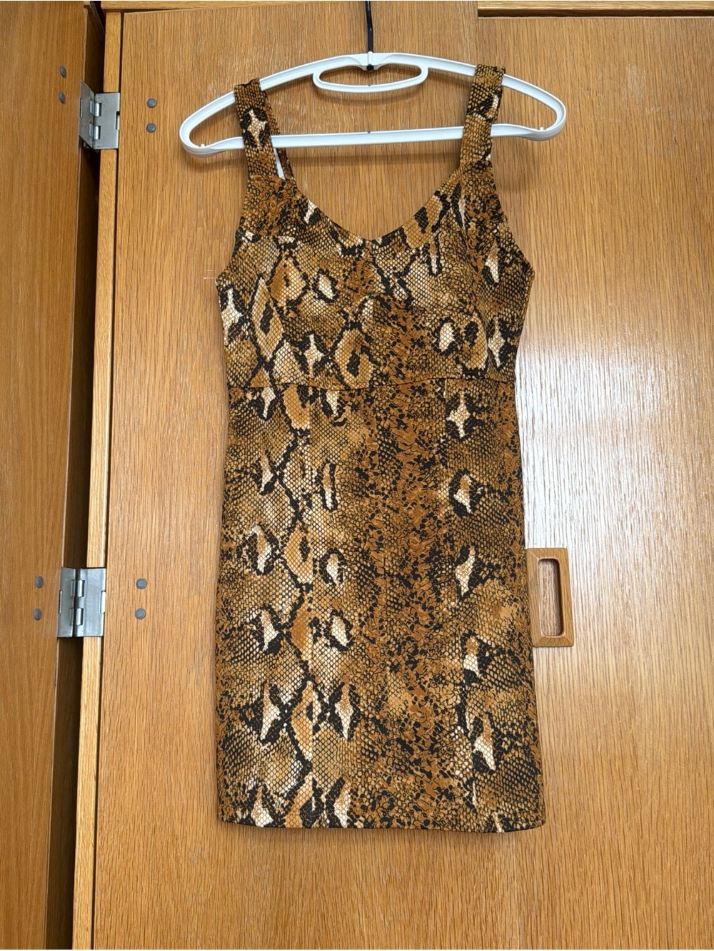 Zara Trafaluc Brown & Black Snake-Print Dress